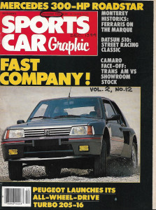 SPORTS CAR GRAPHIC 1984 DEC - PEUGEOT AWD 205 TURBO,RUF 930 TURBO,DATSUN 510*